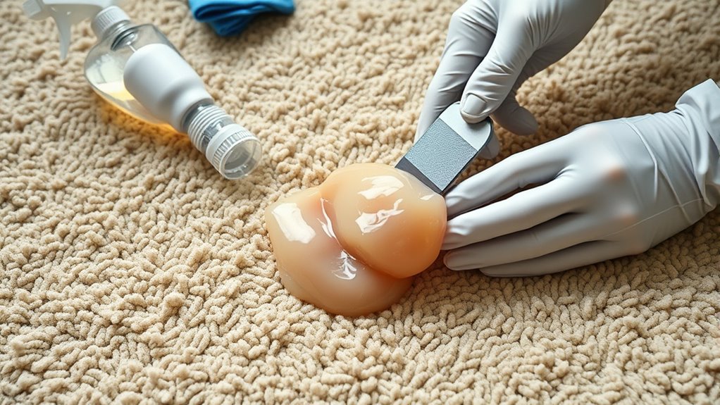 gum removal from carpets