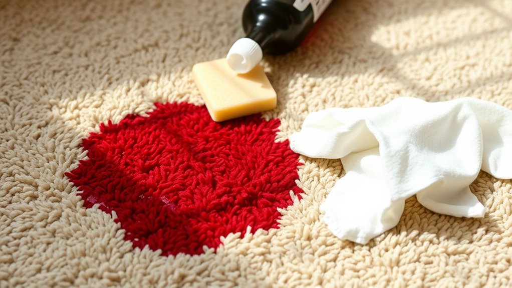 red wine carpet stain removal