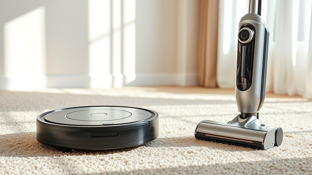 robot vs upright vacuum showdown