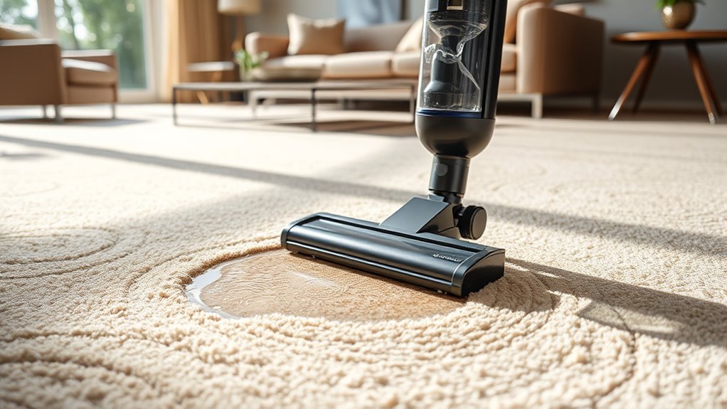 vacuuming wet carpet risks
