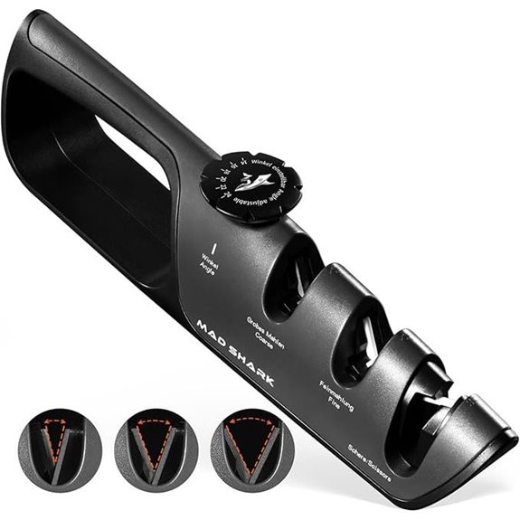 MAD SHARK Manual Knife Sharpener with Adjustable Angles