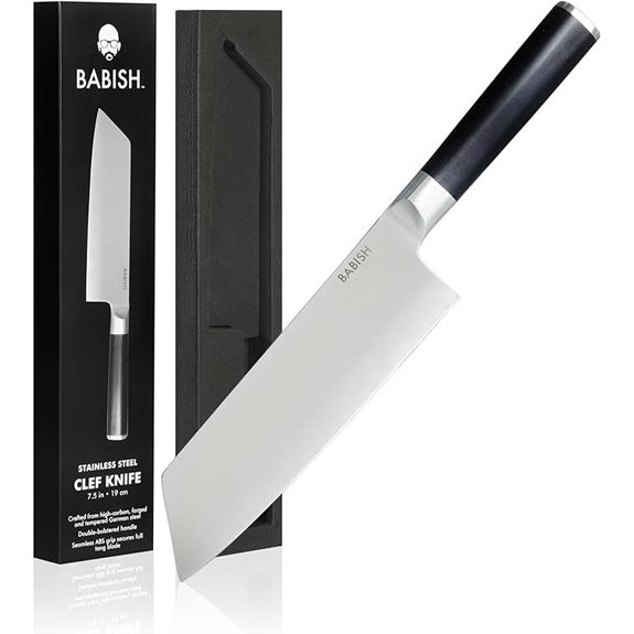 Babish 7.5 German Steel Cleaver & Chef Knife