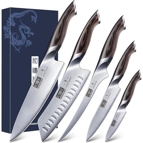HOSHANHO 5-Piece High Carbon Kitchen Knife Set