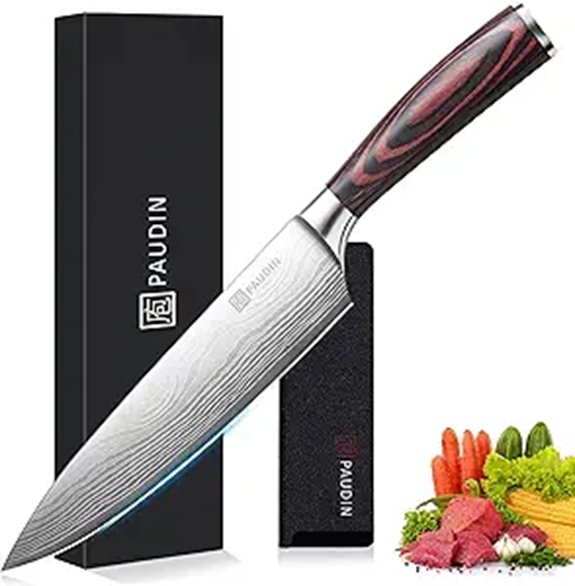 PAUDIN 8-Inch High Carbon Stainless Chef Knife