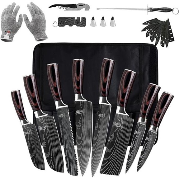 FULLHI 14-Piece Japanese Chef Knife Set