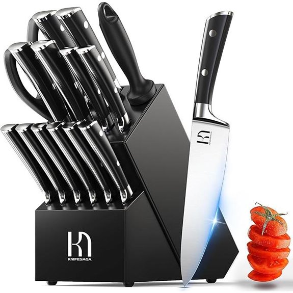 15-Piece Japanese High Carbon Kitchen Knife Set