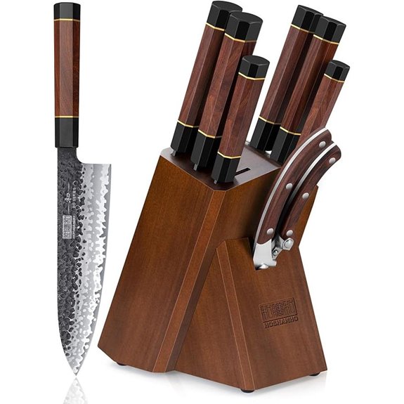 HOSHANHO 8-Piece Japanese High Carbon Steel Knife Set