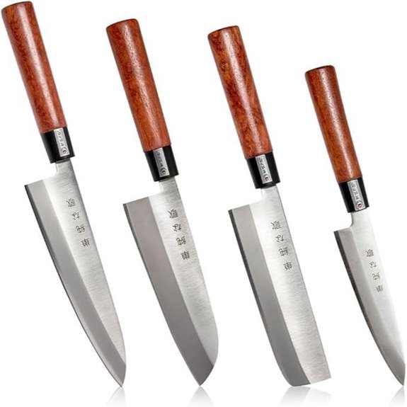 Japanese Chef Knife Set Gyuto Santoku Nakiri Full Tang