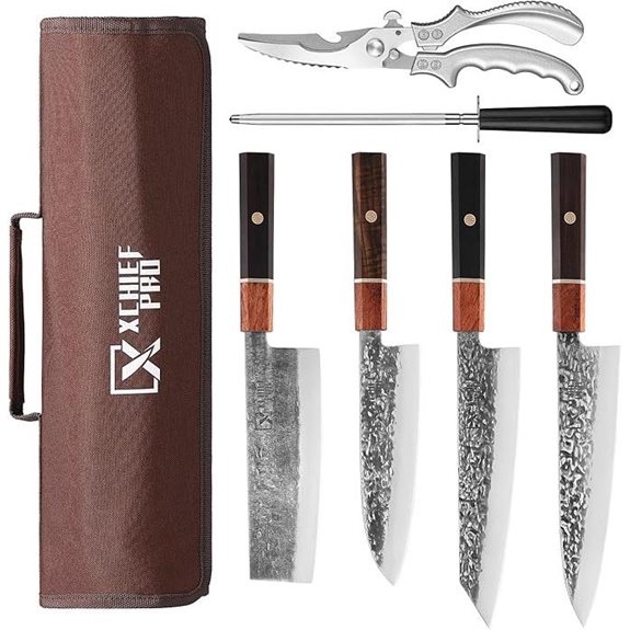 Japan High Carbon Steel Knife Set with Bag