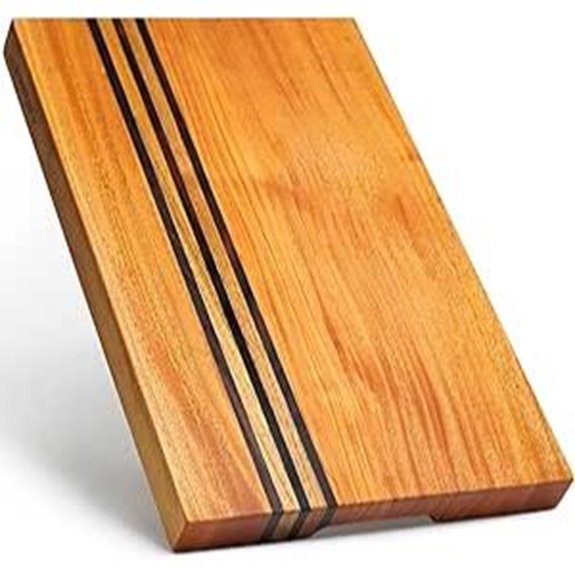 Shumar Mahogany Cutting Board with Inlays and Handles