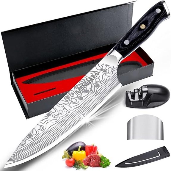 MOSFiATA 8 Chef's Knife with Sharpening & Guard