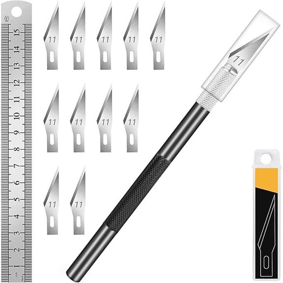 DIYSELF Exacto Knife & Blades Kit with Ruler