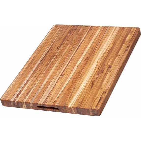 Teakhaus XL Reversible Wooden Cutting Board with Handles