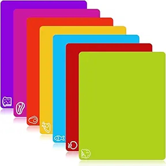 7-Piece Flexible BPA-Free Kitchen Cutting Boards