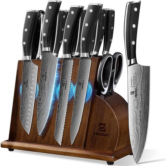17-Piece German High Carbon Stainless Steel Knife Set
