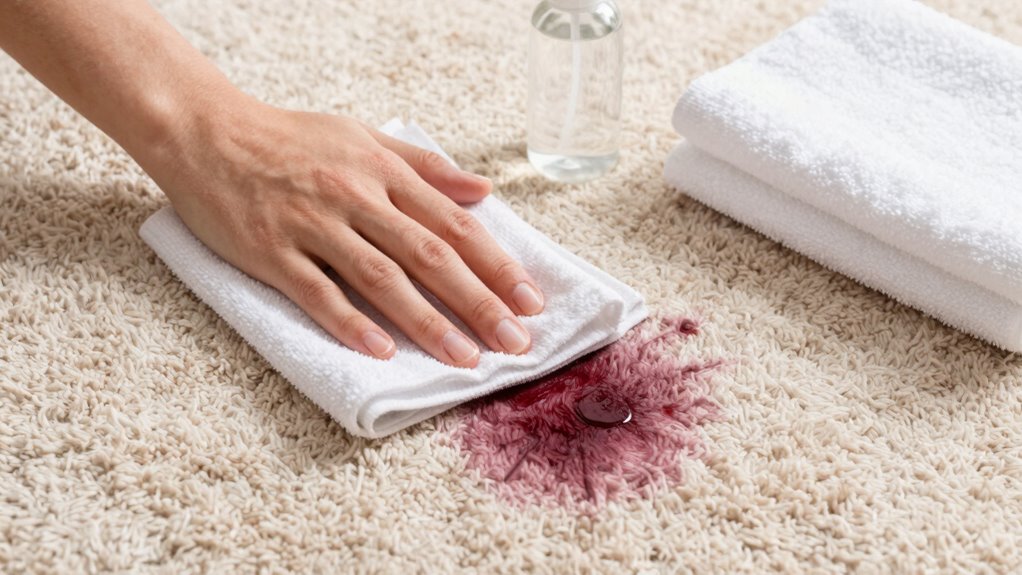 act quickly blot gently