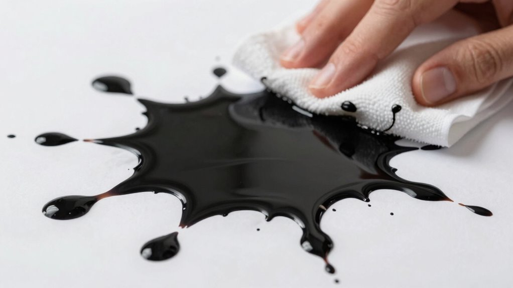 act quickly to prevent stains