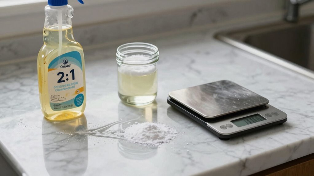 adjust ratios for optimal cleaning