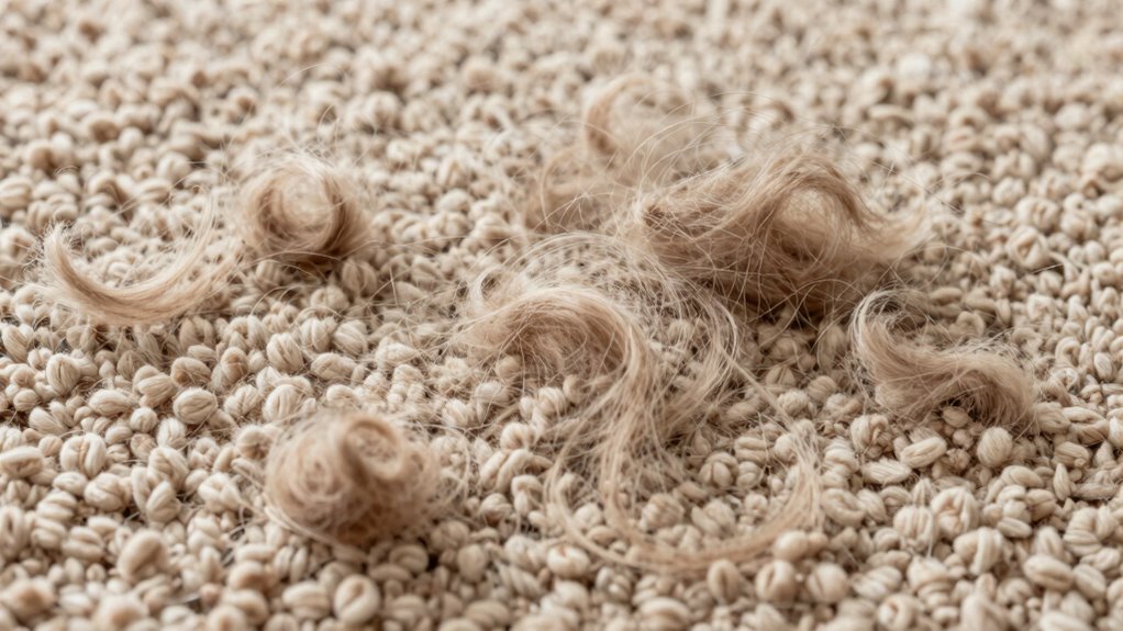 carpet material and hair embedding