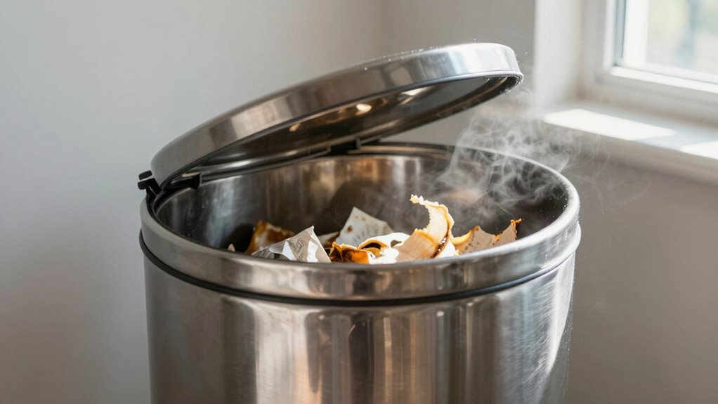 clean trash can weekly