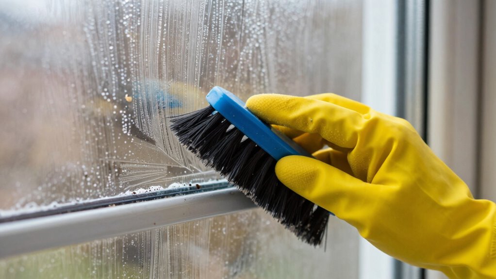 clean window tracks regularly