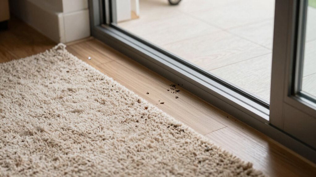 dirt accumulation in foyer