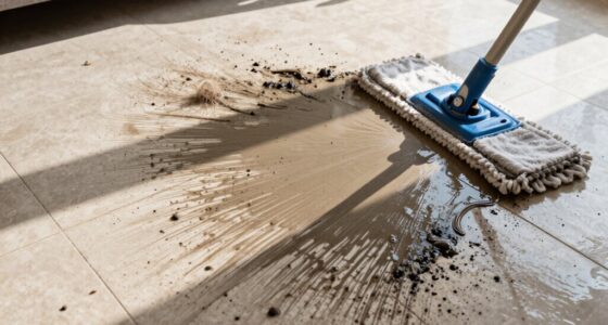 dirty mop pad spreading dirt