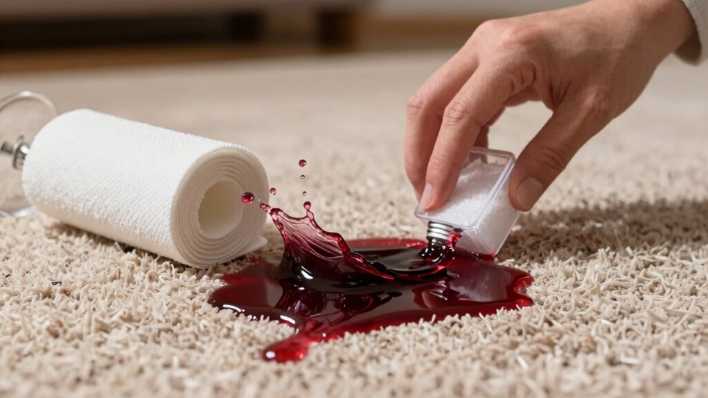 gather supplies quickly prevent stains