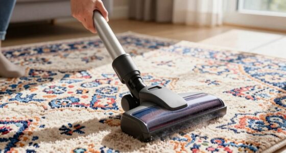 gentle proper rug vacuuming