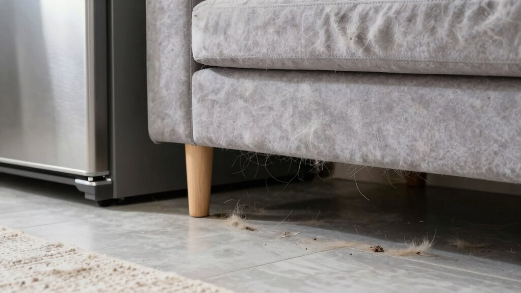 hidden pet hair accumulation