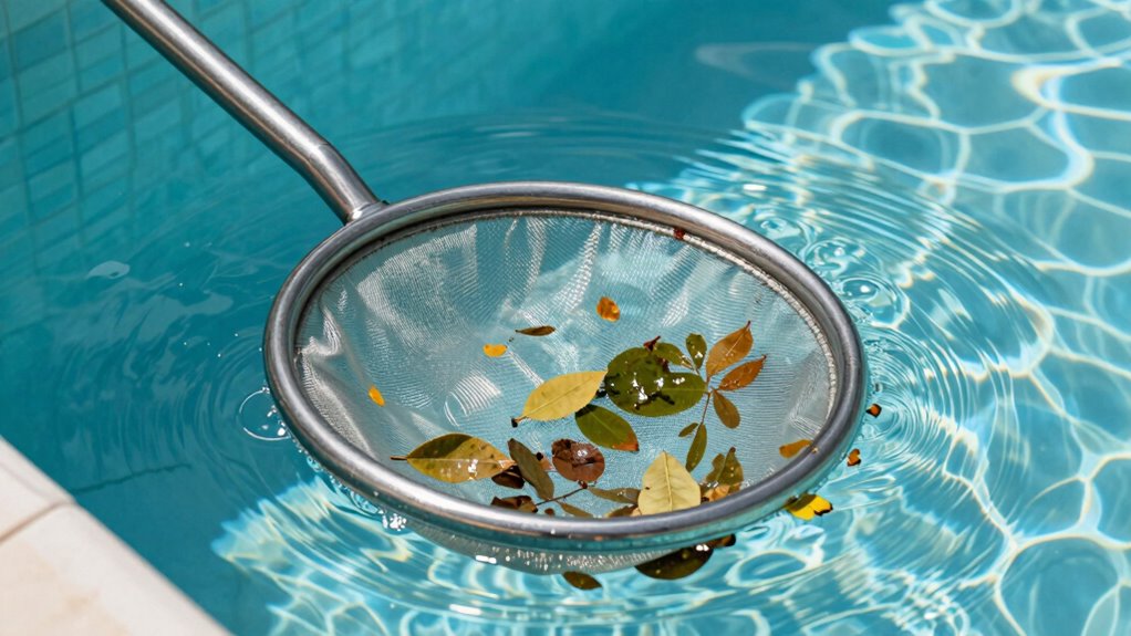 keep pool surface debris free