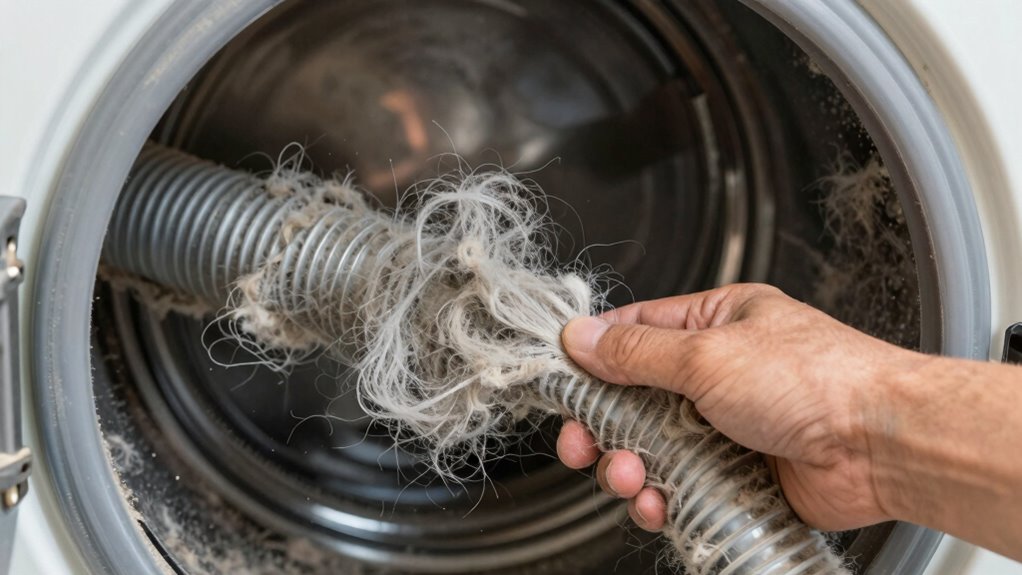 lint and debris accumulation