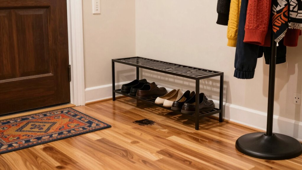 maintain organized entryway cleanliness