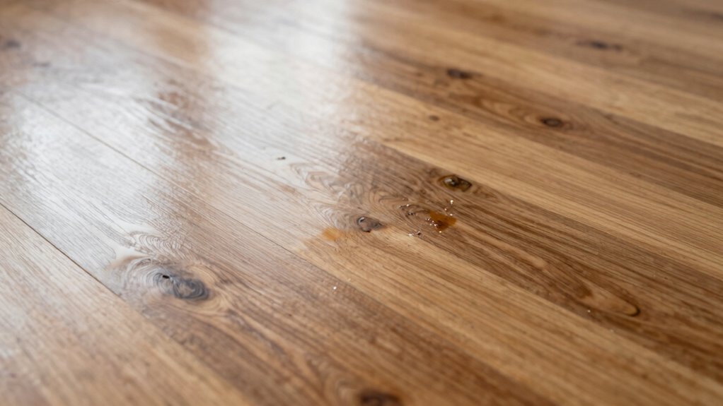 over application of floor polish