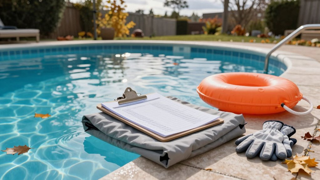 pool shutdown maintenance checklist