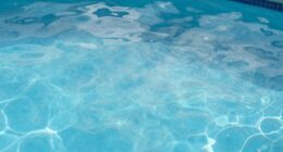 pool water cloudiness caused by debris