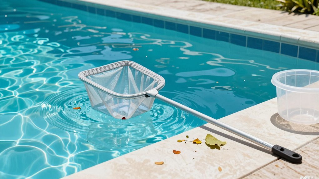 regular weekly pool skimming