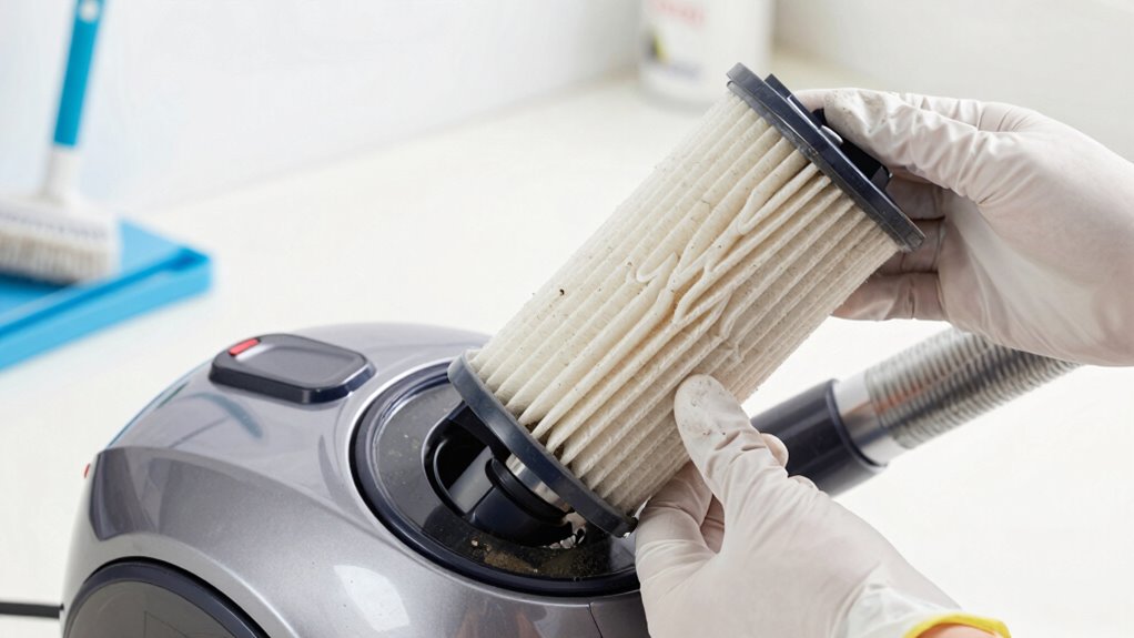 replace vacuum filters periodically