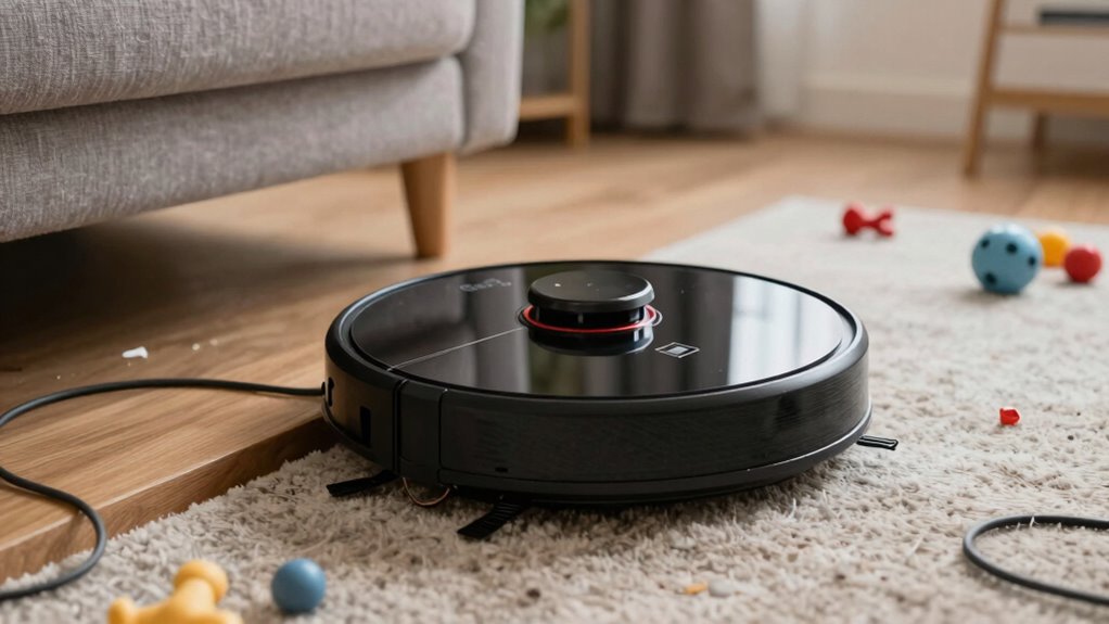 troubleshooting robot vacuum stuck