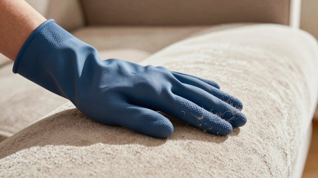 use lint roller or glove