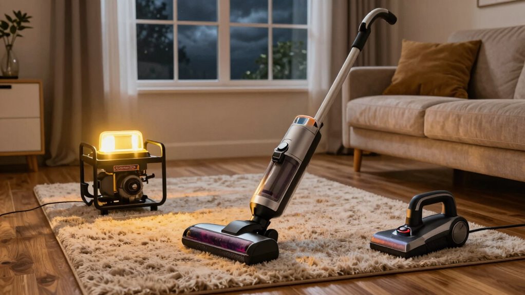 backup power ensures uninterrupted cleaning