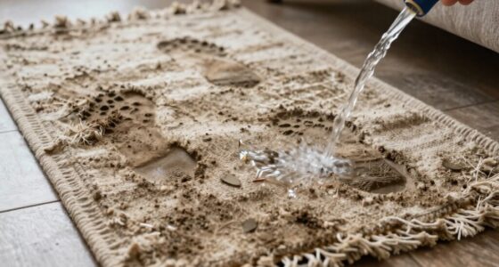 cleaning heavily used entry rugs