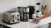 cleaning small appliance surroundings