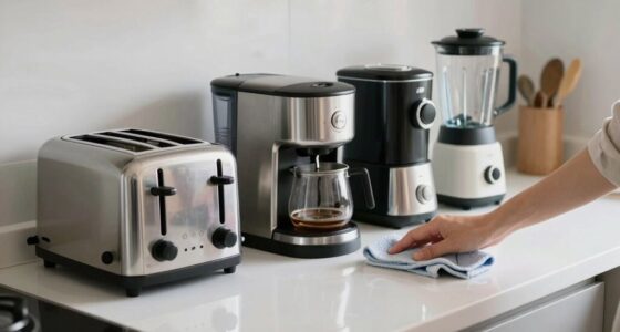 cleaning small appliance surroundings