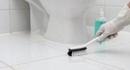 cleaning tight bathroom tiles