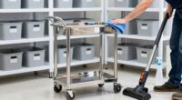 cleaning utility storage areas