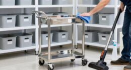 cleaning utility storage areas