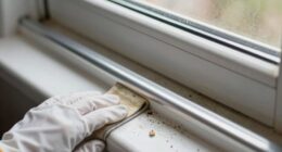 cleaning window sills efficiently