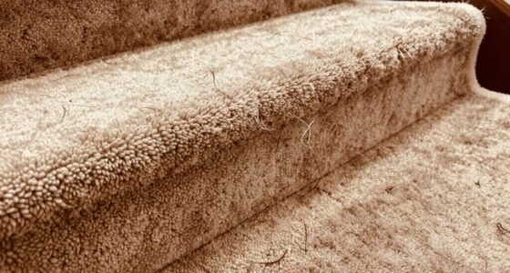 dog hair on stairs