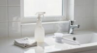 efficient minimalist bathroom cleaning